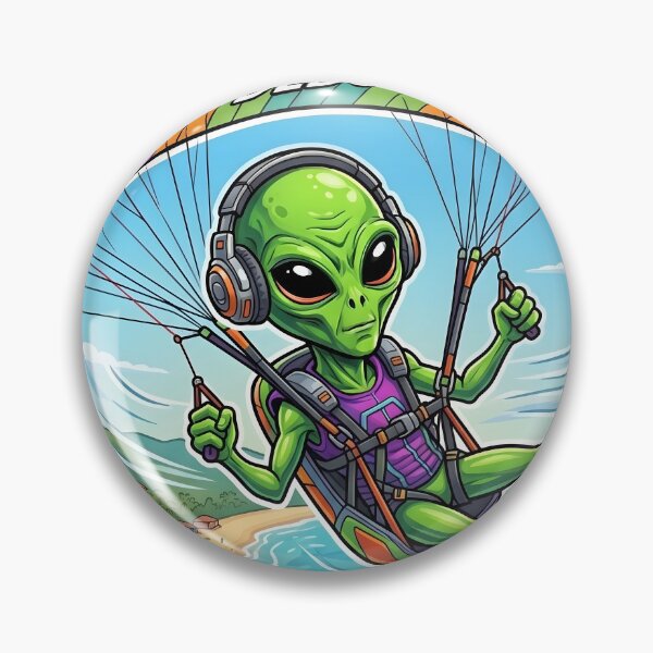 Item preview, DLBG i7 - Alien Cartoon Paraglider  designed and sold by DLBG-STORE.