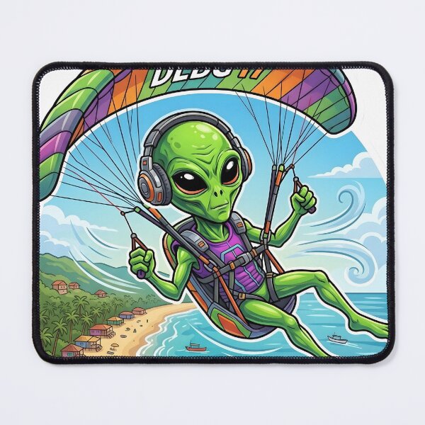 Item preview, DLBG i7 - Alien Cartoon Paraglider designed and sold by DLBG-STORE.