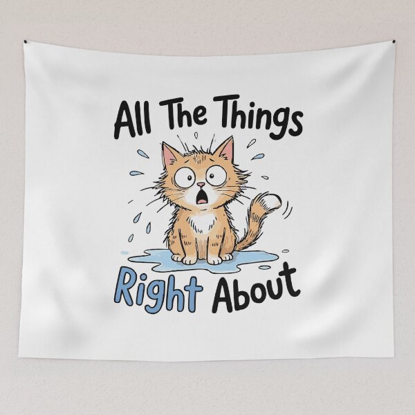 Item preview, All The Things I Was Right About Surprised Wet Cat In Puddle classic t-shirt designed and sold by pawsome purrfect.