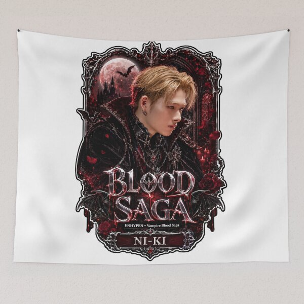 Item preview, Ni-Ki ENHYPEN Blood Saga Shadow Vampire Fanmade Poster Art designed and sold by Valeree Store.