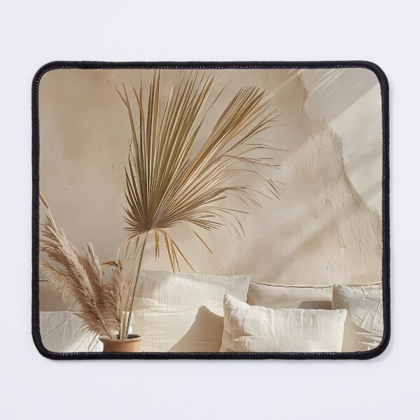 Item preview, Cozy Boho Living Room Sunlit Coffee Table with Ceramic Vase Art Print designed and sold by Emberearth.