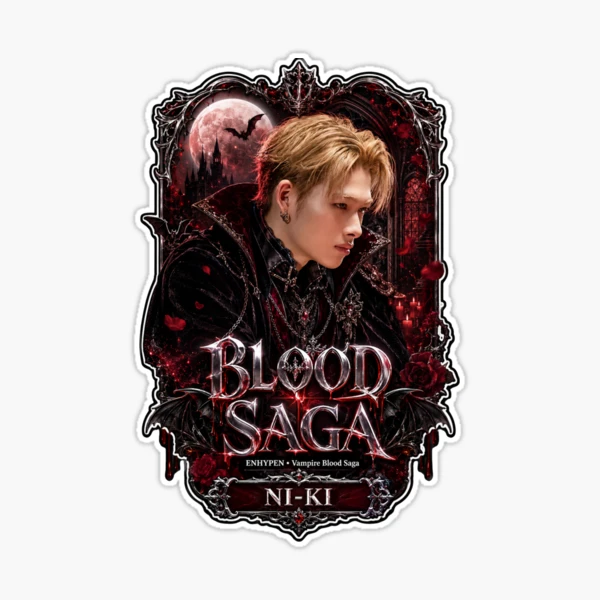 Ni-Ki ENHYPEN Blood Saga Shadow Vampire Fanmade Poster Art