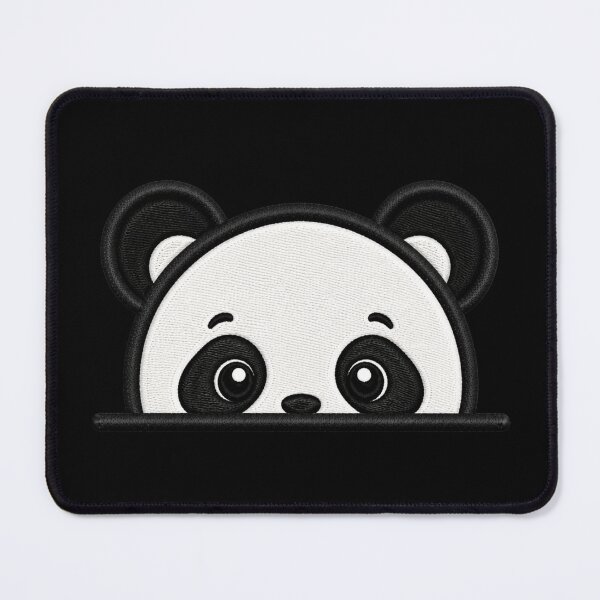 Item preview, Cute Baby Panda Peek Embroidery Illustration designed and sold by ColorSplash123.