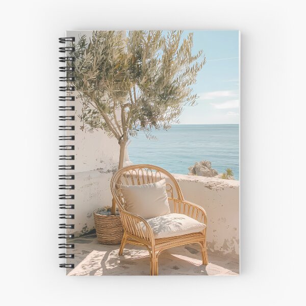 Item preview, Sun Drenched Boho Coastal Patio Rattan Sunbed Art Print designed and sold by Emberearth.