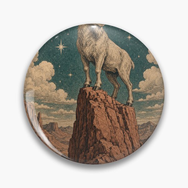 Item preview, Capricorn – Celestial Mountain Goat Vintage Zodiac Tarot Design designed and sold by Arrow2025.