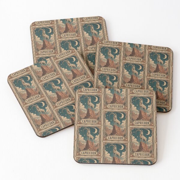 Item preview, Capricorn – Celestial Mountain Goat Vintage Zodiac Tarot Design designed and sold by Arrow2025.