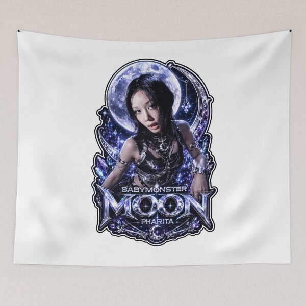 Item preview, BABYMONSTER Pharita Blue Moon Vampire Princess Fan Art designed and sold by Valereekmerch.