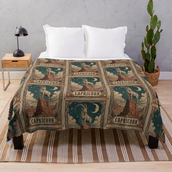 Item preview, Capricorn – Celestial Mountain Goat Vintage Zodiac Tarot Design designed and sold by Arrow2025.
