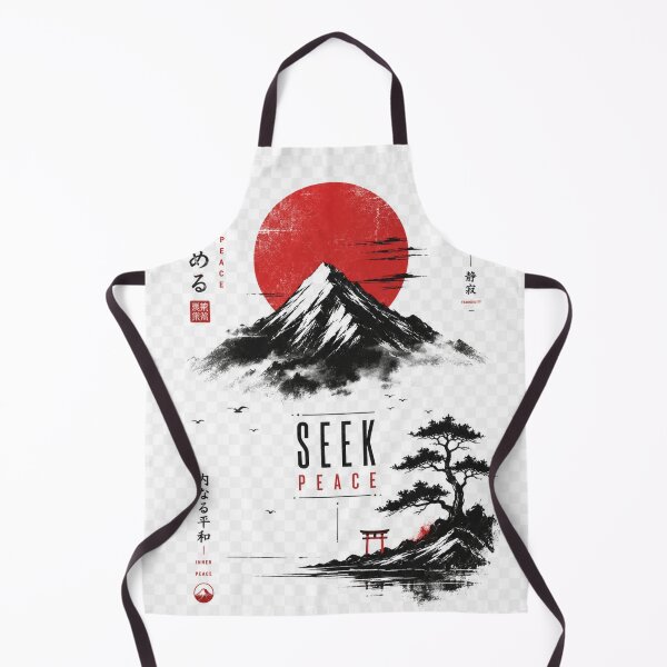 Item preview, Seek Peace Japanese Mountain Art designed and sold by CodePaws Creations.