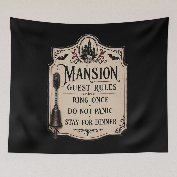 Item preview, Mansion Guest Rules Entry Notice designed and sold by agearb.