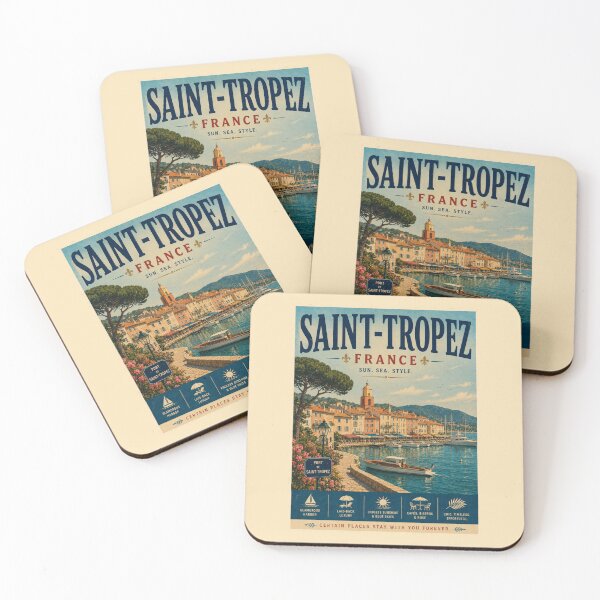 Item preview, Vintage Saint-Tropez France Poster designed and sold by GoodOldVintage.