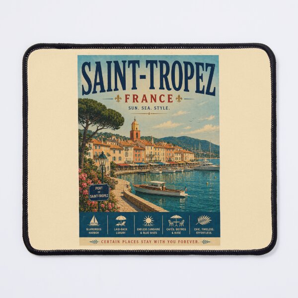 Item preview, Vintage Saint-Tropez France Poster designed and sold by GoodOldVintage.