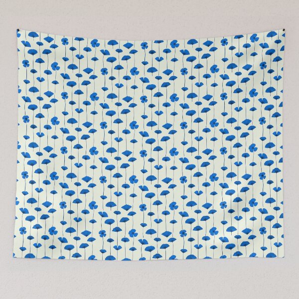 Item preview, Pressed Blue Flowers Botanical Pattern - Aesthetic Cottagecore Floral designed and sold by Elżbieta  Kaps.