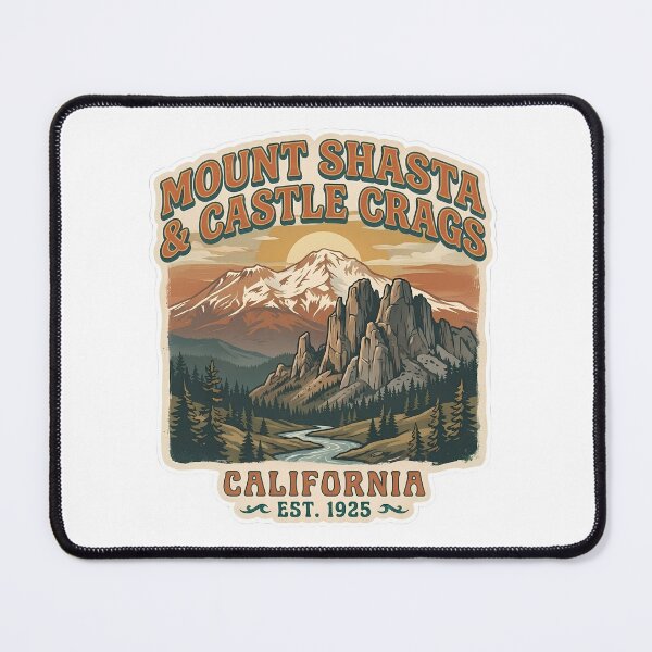 Item preview, Vintage Mount Shasta and Castle Crags California Mountain designed and sold by LittleArij.