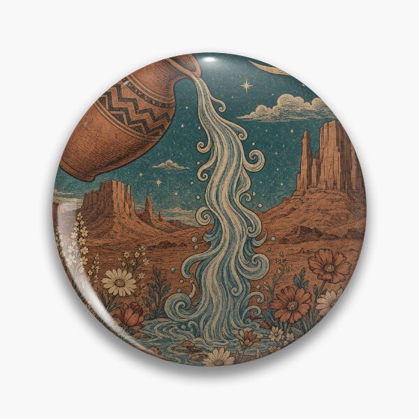 Item preview, Aquarius – Celestial Water Bearer Vintage Zodiac Tarot Design designed and sold by Arrow2025.
