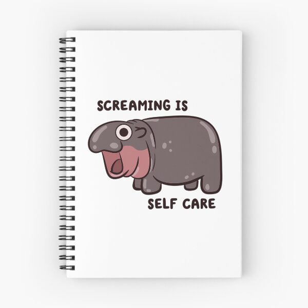 Item preview, Screaming Is Self Care Pygmy Hippo designed and sold by alexusarena.