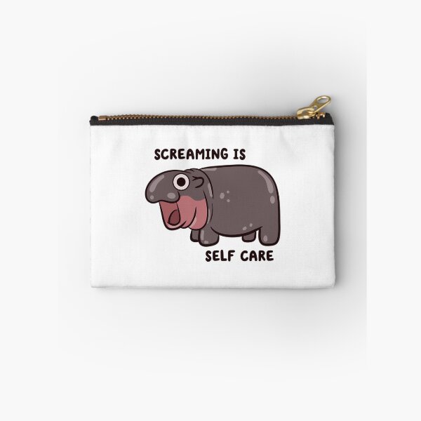 Item preview, Screaming Is Self Care Pygmy Hippo designed and sold by alexusarena.