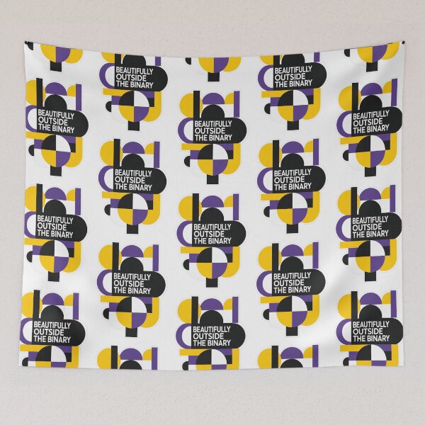 Item preview, Beautifully Outside the Binary – Nonbinary Pride Geometric Design designed and sold by Arrow2025.