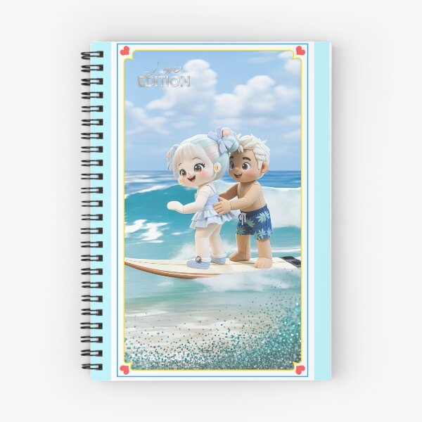 Item preview, Summer Love Surfing Dolls - Pastel Beach Romance designed and sold by Nicole_83.