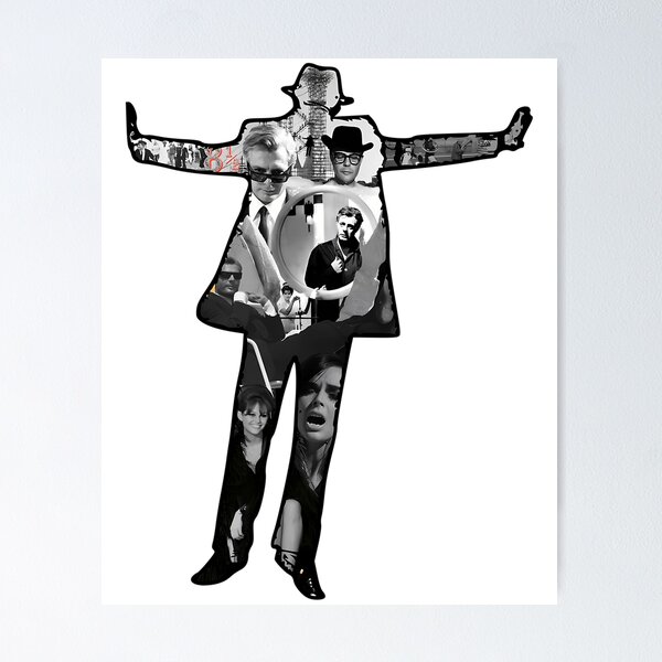 Item preview, Federico Fellini 8 1/2 Italian Cinema Collage Poster designed and sold by TateWindler.