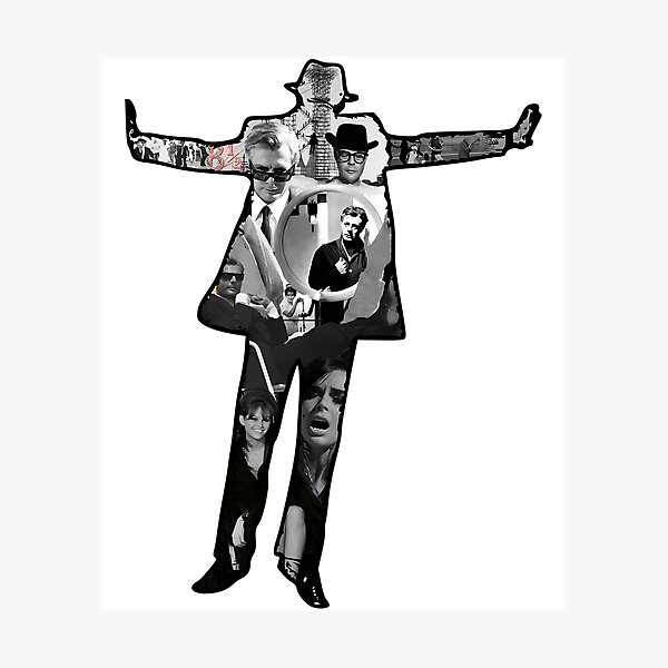 Item preview, Federico Fellini 8 1/2 Italian Cinema Collage Poster designed and sold by TateWindler.