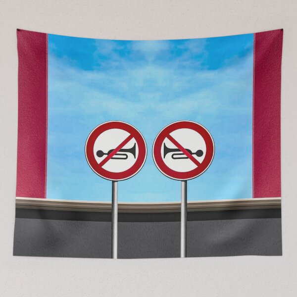 Item preview, sound no horns blue sky red walls designed and sold by mister-john.