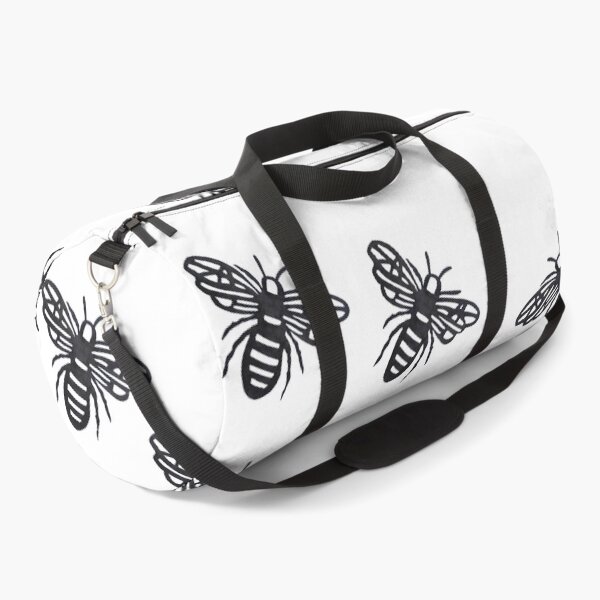 Item preview, Stylized Bees Pattern - Black Ink Insect Drawing designed and sold by BlackNordicLines.