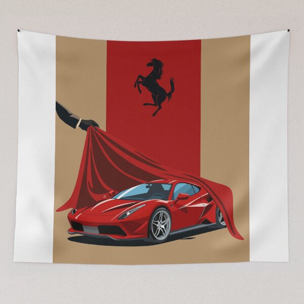Item preview, Vintage Italian Racing Car Art | Red Menace 1960s | Unveiling – The Art of Performance designed and sold by Studio pod Burom.