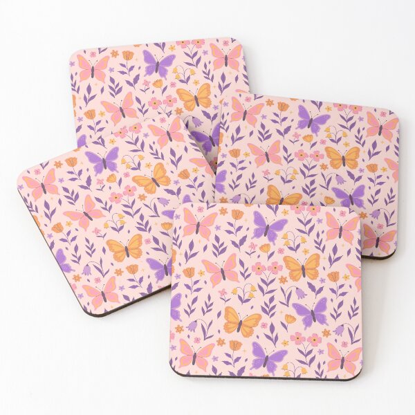 Item preview, pattern with butterflies and flowers designed and sold by burbura.