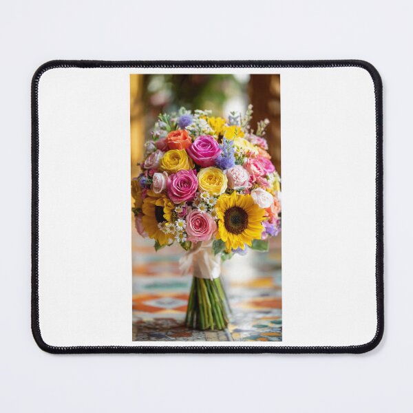 Item preview, Colorful Sunflower Rose Mixed Bouquet designed and sold by ThilankaDesign.
