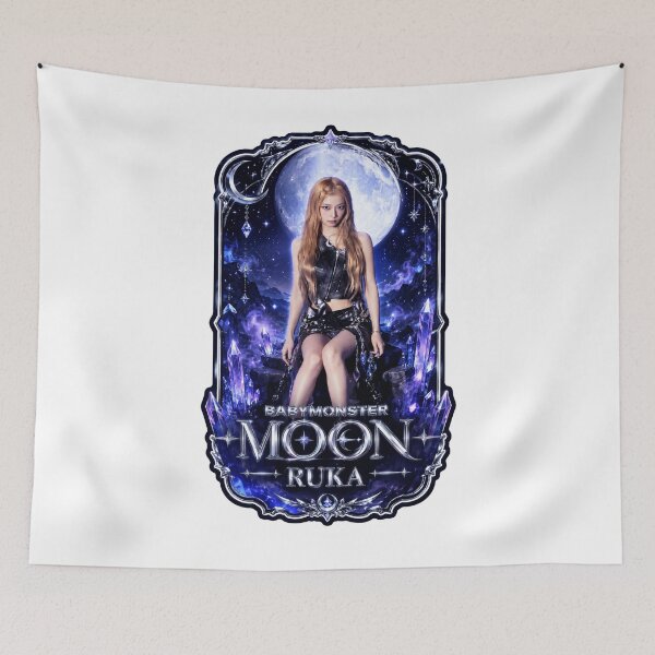 Item preview, BABYMONSTER Ruka Blue Moon Vampire Graphic Fan Art designed and sold by Valereekmerch.