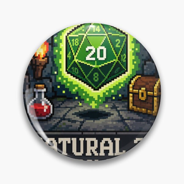 Item preview, Natural 20 or Natural Disaster – D20 Pixel Art RPG Design designed and sold by Arrow2025.