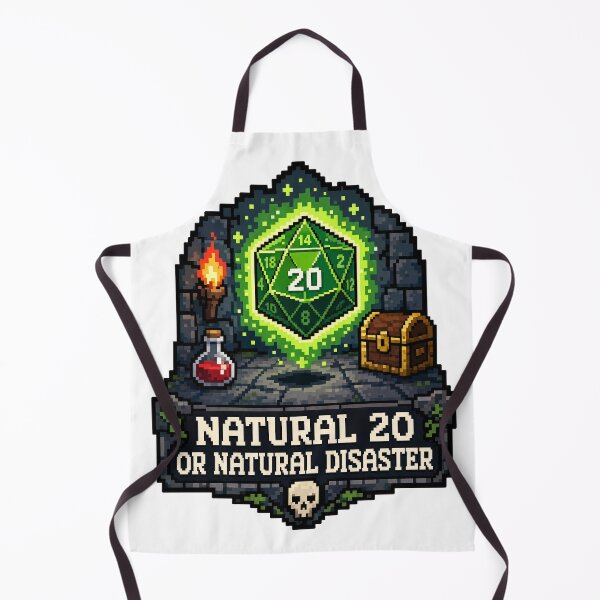 Item preview, Natural 20 or Natural Disaster – D20 Pixel Art RPG Design designed and sold by Arrow2025.