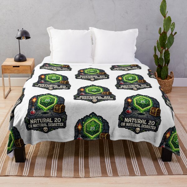 Item preview, Natural 20 or Natural Disaster – D20 Pixel Art RPG Design designed and sold by Arrow2025.