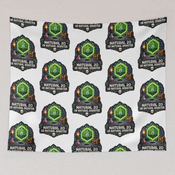 Item preview, Natural 20 or Natural Disaster – D20 Pixel Art RPG Design designed and sold by Arrow2025.