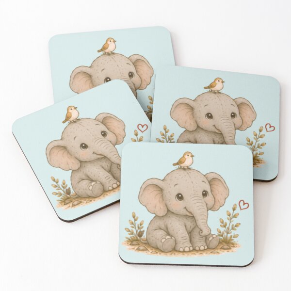 Item preview, Cute Elephant Best Friends designed and sold by MellowMunchkins.