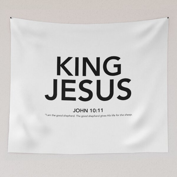 Item preview, English - King Jesus John 10:11 Black Text designed and sold by Believe-Jesus.