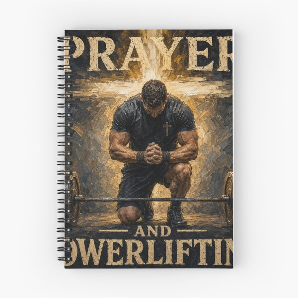 Item preview, Prayer and Powerlifting Christian Gym Shirt | Faith & Fitness Barbell Design | Weightlifting Gift designed and sold by Obinne.
