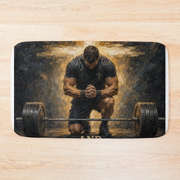 Item preview, Prayer and Powerlifting Christian Gym Shirt | Faith & Fitness Barbell Design | Weightlifting Gift designed and sold by Obinne.