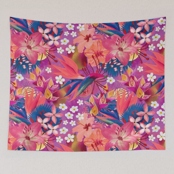 Item preview, Tropical bird of paradise and guava designed and sold by SweetCoolVibes.