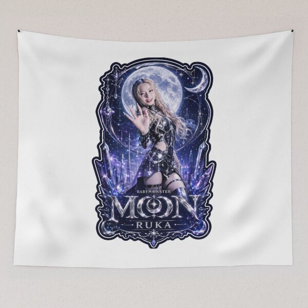 Item preview, Sapphire Eclipse Ruka BABYMONSTER Midnight Vampire Fanmade Art designed and sold by Valereekmerch.