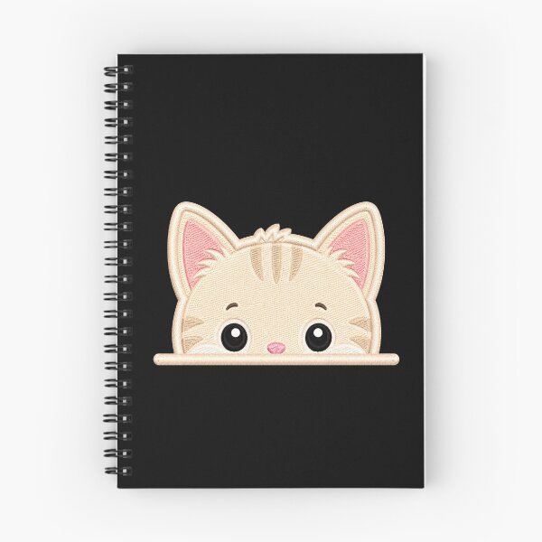 Item preview, Cute Baby Kitten Peek Embroidery Illustration designed and sold by ColorSplash123.