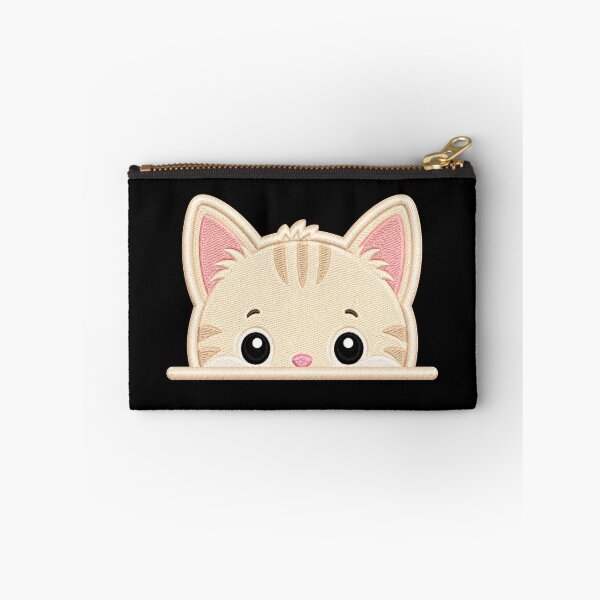 Item preview, Cute Baby Kitten Peek Embroidery Illustration designed and sold by ColorSplash123.