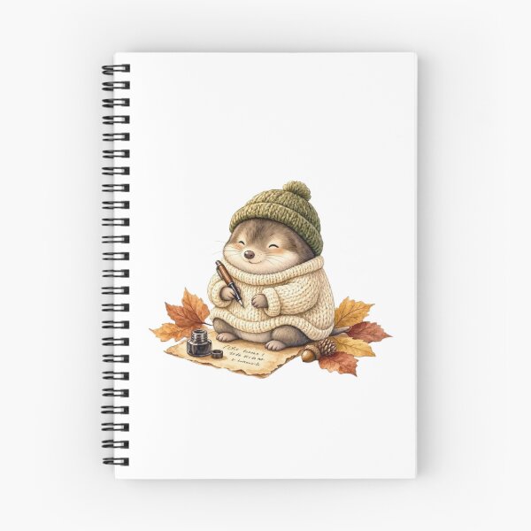 Item preview, Cozy Woodland Mole Writing Letters | Cute Autumn Animal Sticker designed and sold by vigzhifushions.