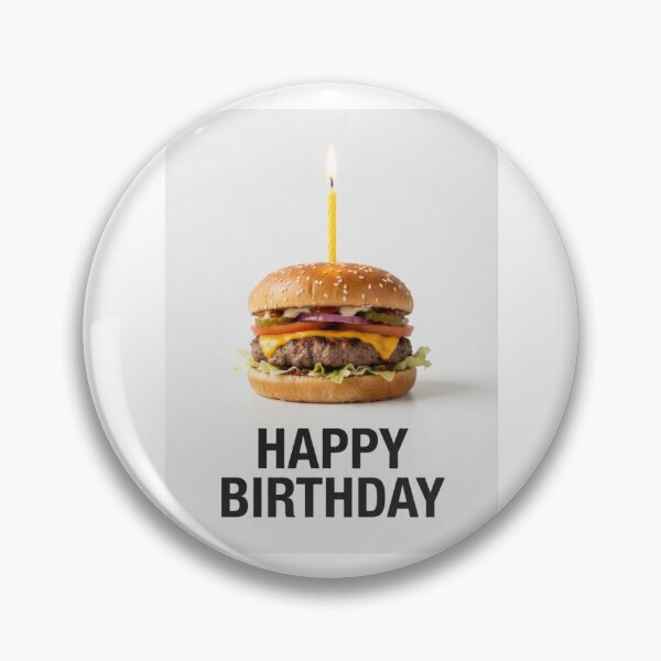 Item preview, Hamburger birthday cake funny prank meme gift weird designed and sold by CheeseBlueprint.