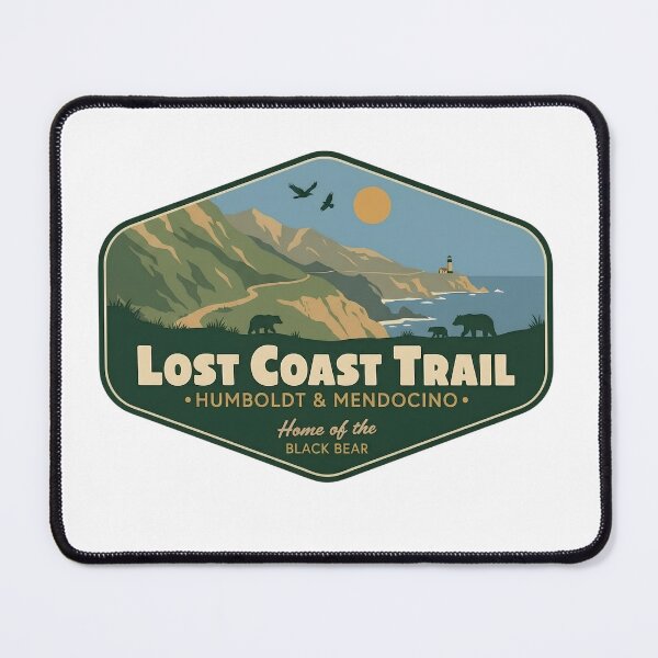 Item preview, Retro Lost Coast Trail Humboldt Mendocino Black Bear designed and sold by LittleArij.