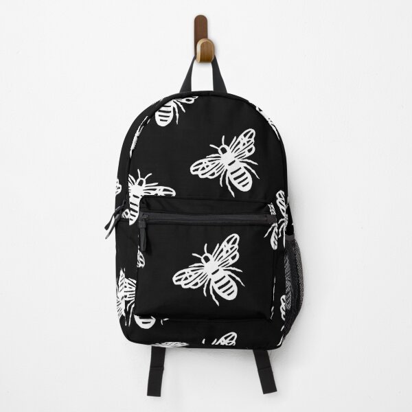 Item preview, Inverted Bee Pattern - White Ink on Dark Background designed and sold by BlackNordicLines.