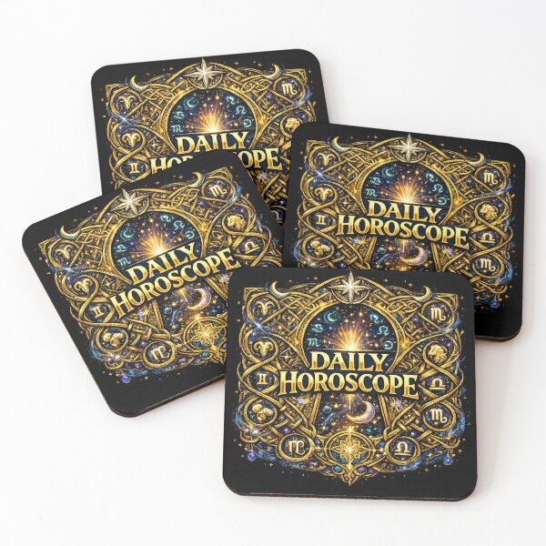Item preview, Mystical Golden Zodiac Daily Horoscope Celestial Astrology Design designed and sold by irfanshikh.