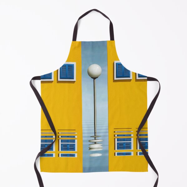 Item preview, yellow wall blue window with single street lamp designed and sold by mister-john.