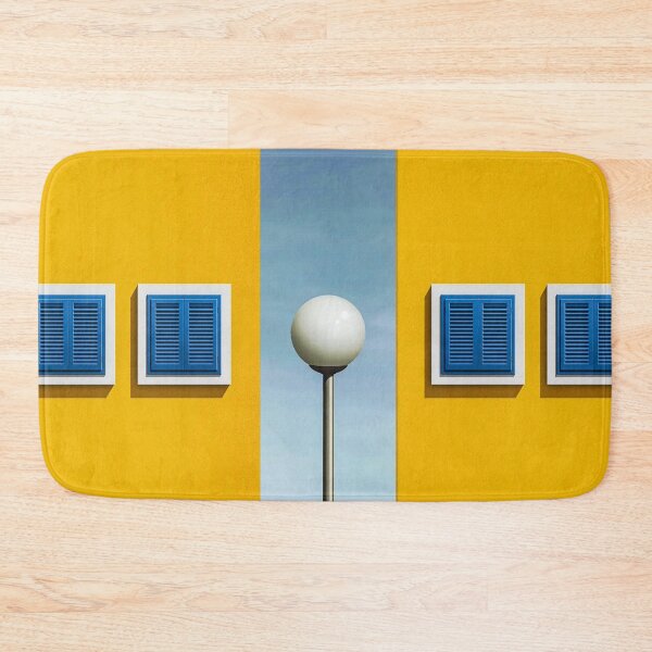Item preview,  yellow wall blue window with single street lamp designed and sold by mister-john.